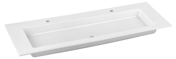 Keuco Royal 60 ceramic double washbasin 32160311402, 1405x17x538mm, for 1 tap hole, white