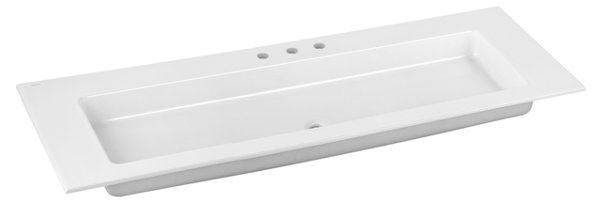 Keuco Royal 60 ceramic washbasin 32160311403, 1405x17x538 mm, for 3 tap hole drillings, white