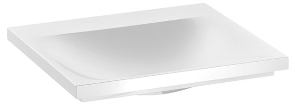 Keuco Royal Reflex cast mineral washbasin 34041, without tap hole, white, 500 x 30 x 490mm, with Clo...