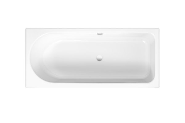 Bedside bathtub Ocean 160x70 cm, 8850, overflow back, white