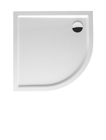 RIHO Sion quadrant shower tray, glossy white, drain 90mm, without feet and skirt, D0030