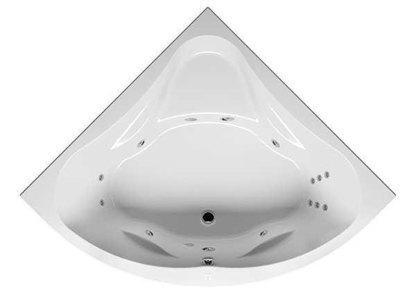 RIHO Neo corner bath, version left, with flow system, built-in, 2-seat...