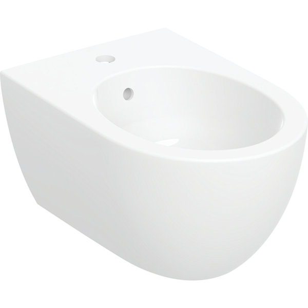 Geberit Acanto wall-mounted bidet, closed form, for single-hole taps, 502.825.