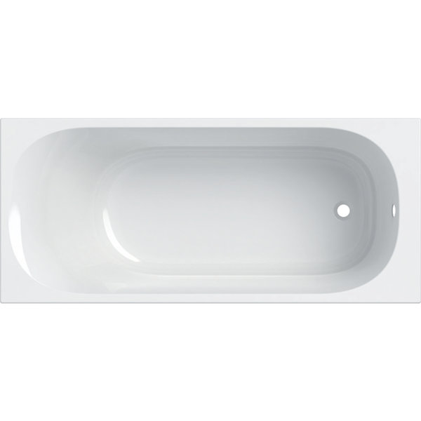Geberit rectangular bathtub Soana, built-in bathtub, narrow rim, 170 x 75 cm, white