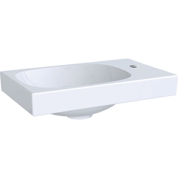 Keramag Acanto Hand-rinse basin asymmetrical 500635, with tap hole rig...