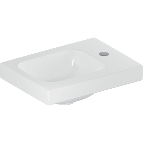 Geberit iCon Light hand-rinse basin, 38 cm x 28 cm, with tap hole on t...