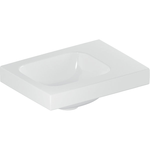 Geberit iCon Light hand-rinse basin, 38 cm x 28 cm, without tap hole, ...
