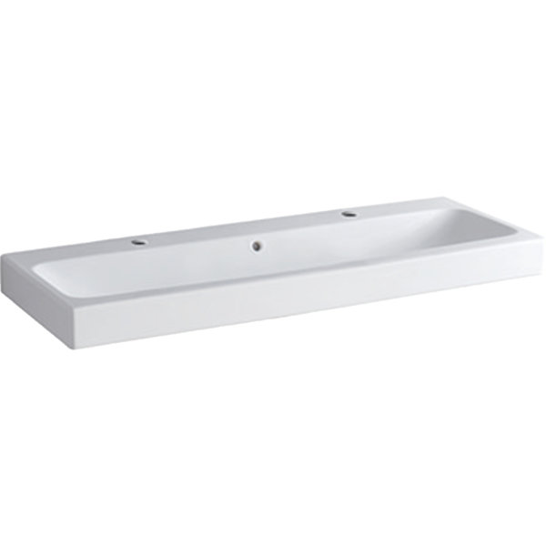 Geberit iCon washbasin 120x48.5cm white, 124020 with two tap holes