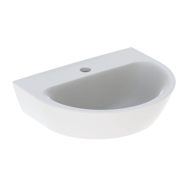 Geberit Renova hand-rinse basin, 1 tap hole, without overflow