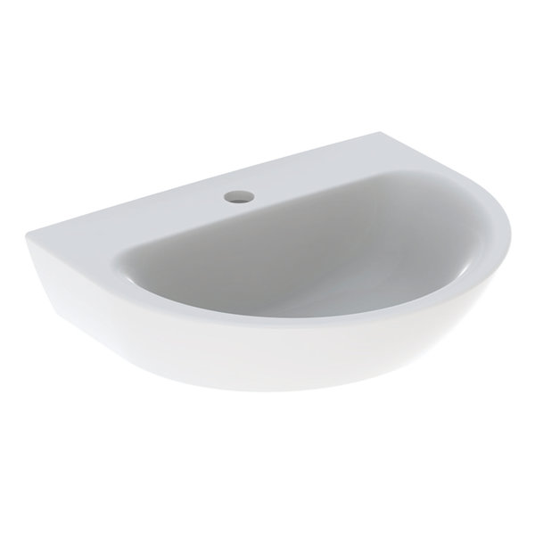 Geberit Renova hand basin, 1 tap hole, without overflow, width: 50cm