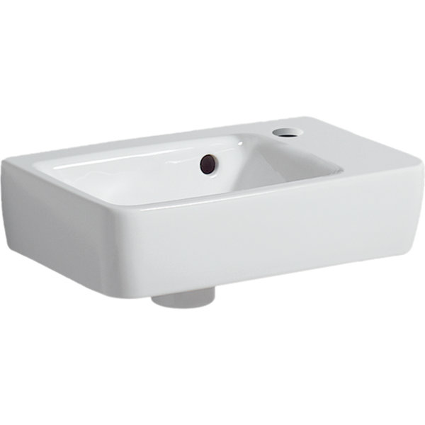 Geberit Renova Plan, hand-rinse basin, reduced projection, 36x25 cm, 1...