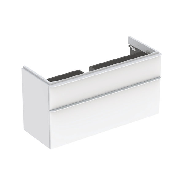 Geberit Smyle Square vanity unit, 500.355., 1184x617x470mm, with 2 drawers