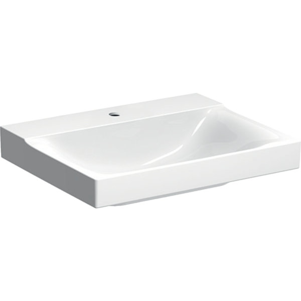 Keramag Xeno 2 washbasin with tap hole, without overflow, 60x48 cm white with KeraTect, 500530011