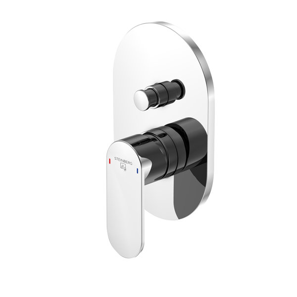 Steinberg 170 series shower/tub mixer, ready-mounted set, concealed, t...