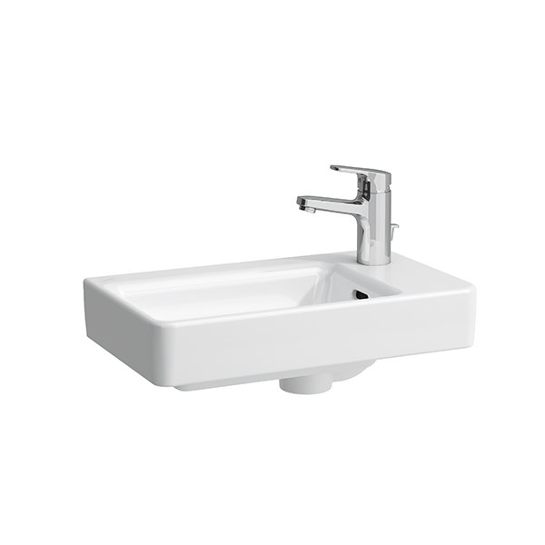 Laufen PRO S wash-hand basin, basin left, 1 tap hole, with overflow, 4...