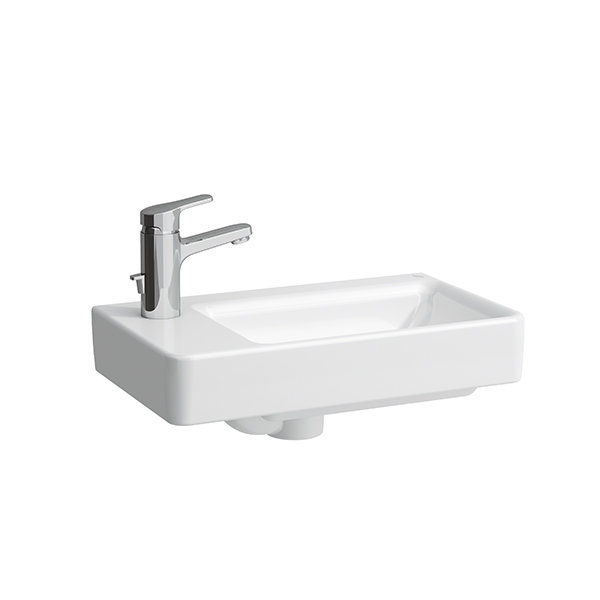 Laufen PRO S wash-hand basin, basin right, 1 tap hole, with overflow, ...