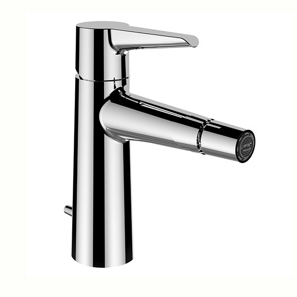 Laufen PURE bidet mixer, fixed spout, Eco+, projection 121 mm, with dr...