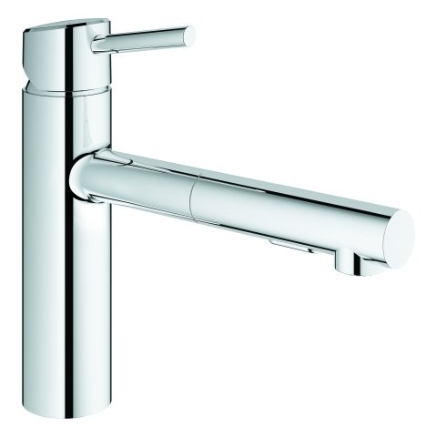 Grohe Concetto one-hand sink mixer medium-high spout, pull-out rinsing spray