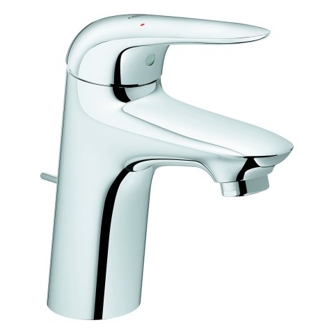 Grohe Eurostyle single lever basin mixer, S-size with waste, closed le...
