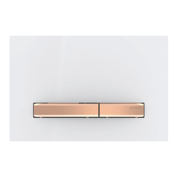 Geberit actuation plate Sigma50 for 2-flush, metal color red gold