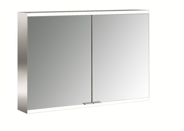 Emco prime 2 Illuminated mirror cabinet, 1000 mm, 2 doors, surface-mounted model, IP 20, with light ...