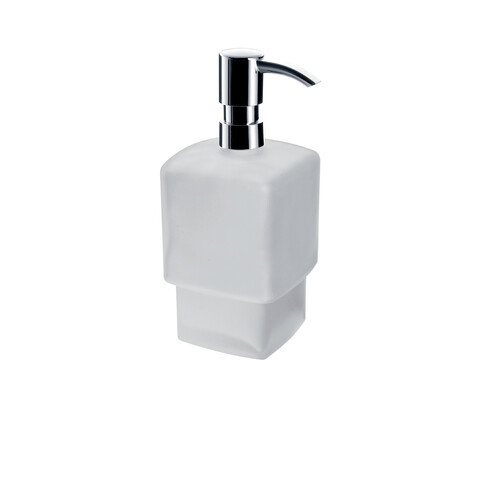 Emco loft liquid soap dispenser for railing system, crystal glass, sat...