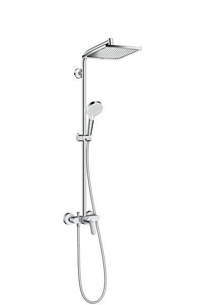 Hansgrohe Crometta E Showerpipe 240 1jet with single-lever mixer, chrome
