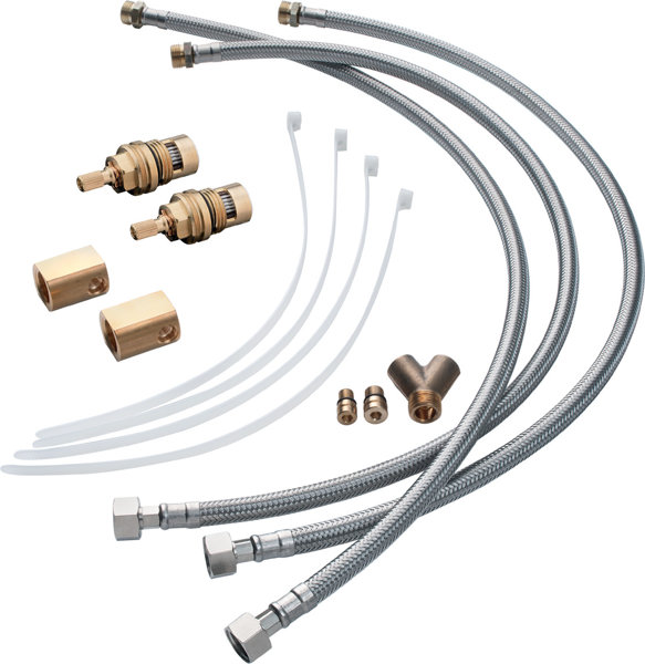 Hansgrohe basic body hose extension set for 3-hole basin mixer