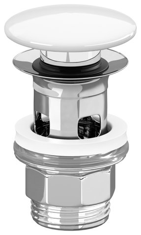 Villeroy & Boch push open valve with white ceramic lid