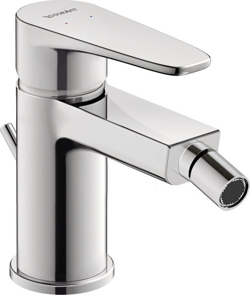 Duravit B.1 Single lever bidet mixer, with drain set, projection 127mm