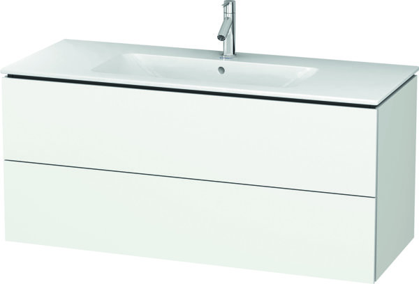 Duravit L-Cube Waschtischunterbau wandhängend, 2 Schubkästen, Breite: 1220mm, für Me by Starck 23...