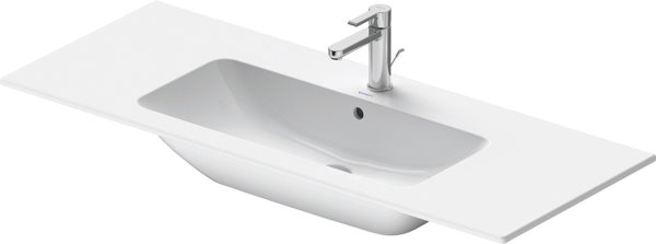Duravit ME by Starck Furniture wash basin, 1 tap hole, overflow, with tap hole bench, 1230 mm