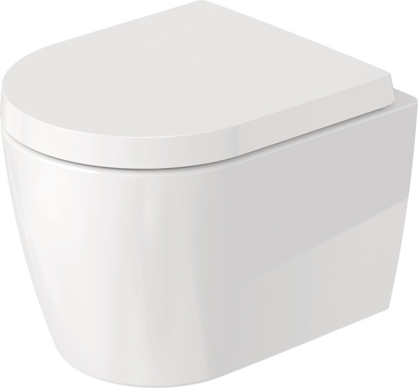 Duravit ME by Starck Wand-WC, rimless, Tiefspüler, Durafix inklusive, 370 x 480mm, Compact