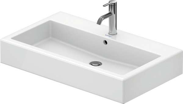 Duravit Waschtisch Vero 800mm, mit Überlauf, mit Hahnlochbank, 1 Hahnloch