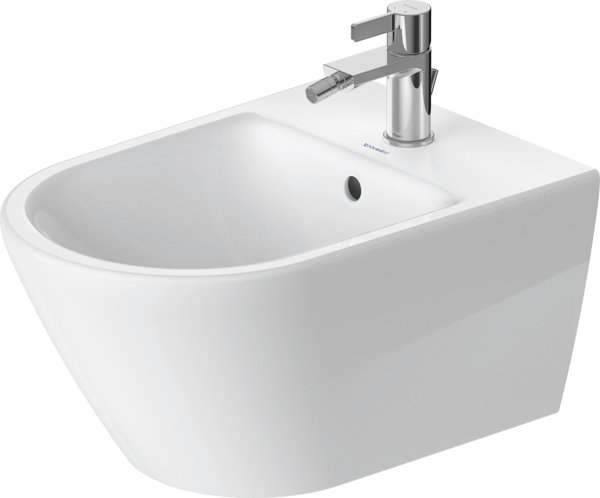 Duravit D-Neo wall bidet with Durafix, 370x540 mm, 229415000