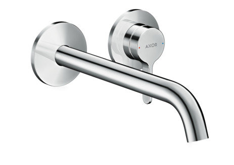 hansgrohe AXOR One concealed single-lever washbasin mixer for wall mounting with lever handle and sp...