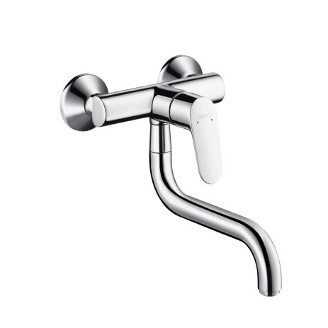 Hansgrohe Focus M41 single lever kitchen mixer, wall mounting Lowspout, 1jet, chrome