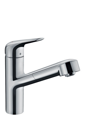 Hansgrohe Focus M42 single lever kitchen mixer 150, pull-out spout, 1jet