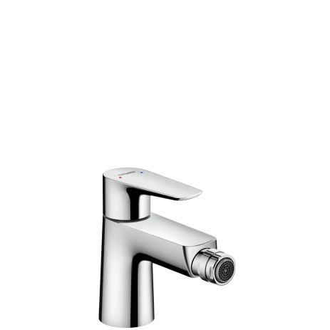 hansgrohe Talis E single-lever bidet mixer, push- open drain set