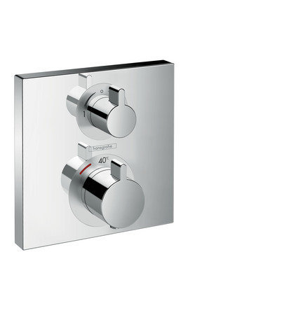 hansgrohe ShowerTablet Ecostat Square Thermostat, flush-mounted, 2 consumers