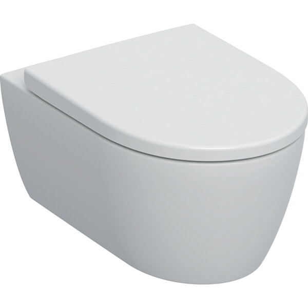 Geberit iCon Set Wand-WC Set, Tiefspüler, geschlossene Form, Rimfree, weiß/matt, mit WC-Sitz, 501.663.JT.1