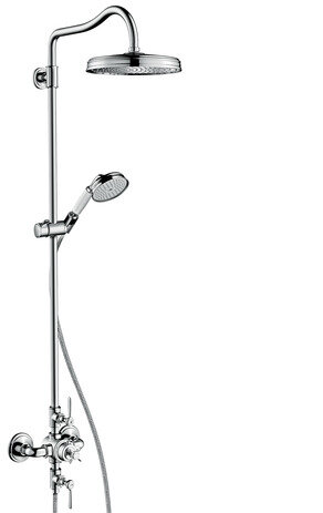 hansgrohe AXOR Montreux Showerpipe mit Thermostat, Kopfbrause 240 1jet Classic