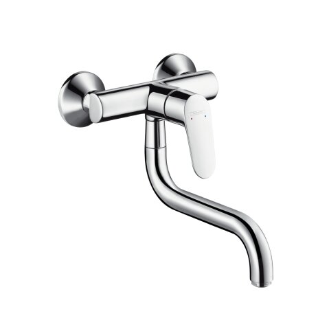Hansgrohe Focus M41 single lever kitchen mixer, wall mounting Lowspout, 1jet, chrome