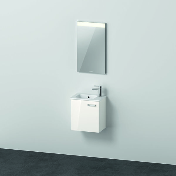 Duravit Xbase, wall-mounted furniture set, with LED mirror, washbasin ...