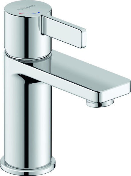 Duravit D-Neo single lever washbasin mixer S FreshStart, in middle position cold water, projection 94 mm, with...